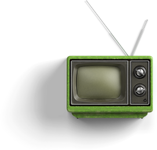 green tv, old school